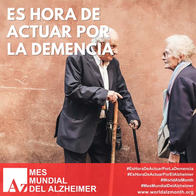 Cartel en español Día Mundial del Alzheimer 2024